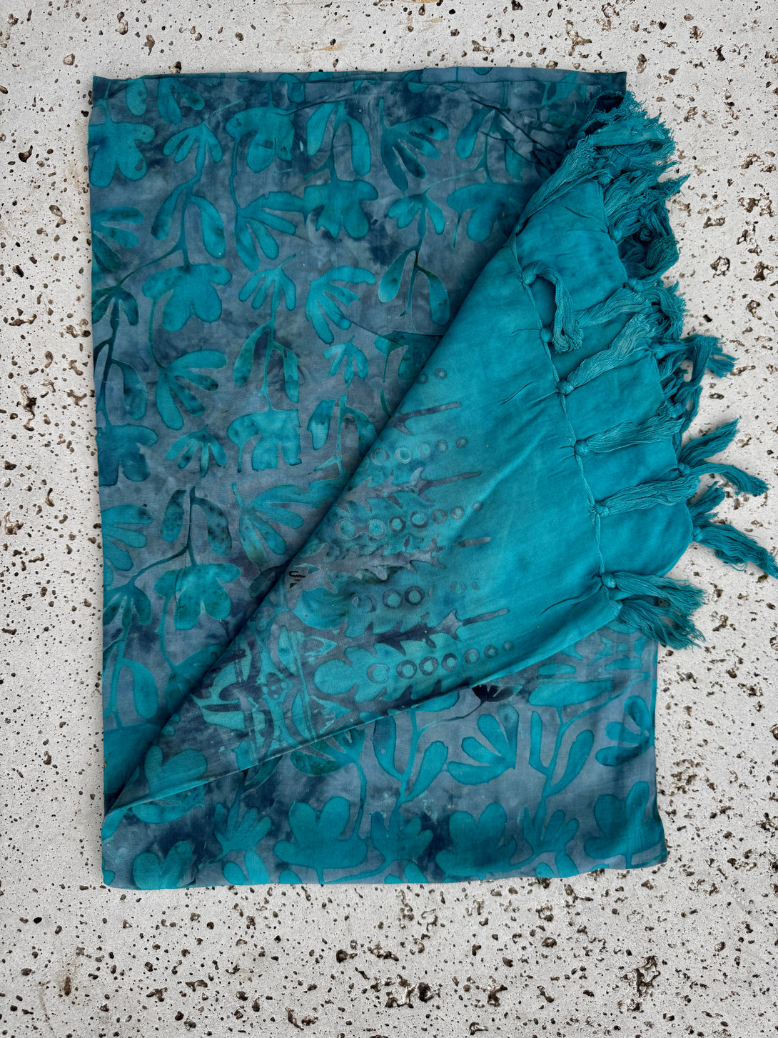 Sarong pareo e telo mare Batik viscosa-Gonna-Bijondo-Blu-Bijondo