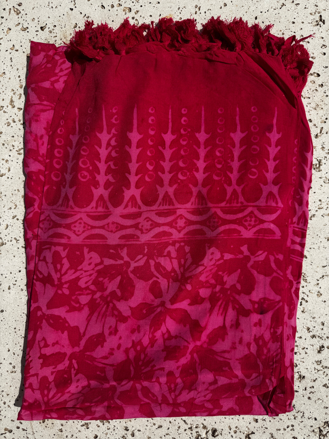 Sarong pareo e telo mare Batik viscosa-Gonna-Bijondo-Fucsia-Bijondo