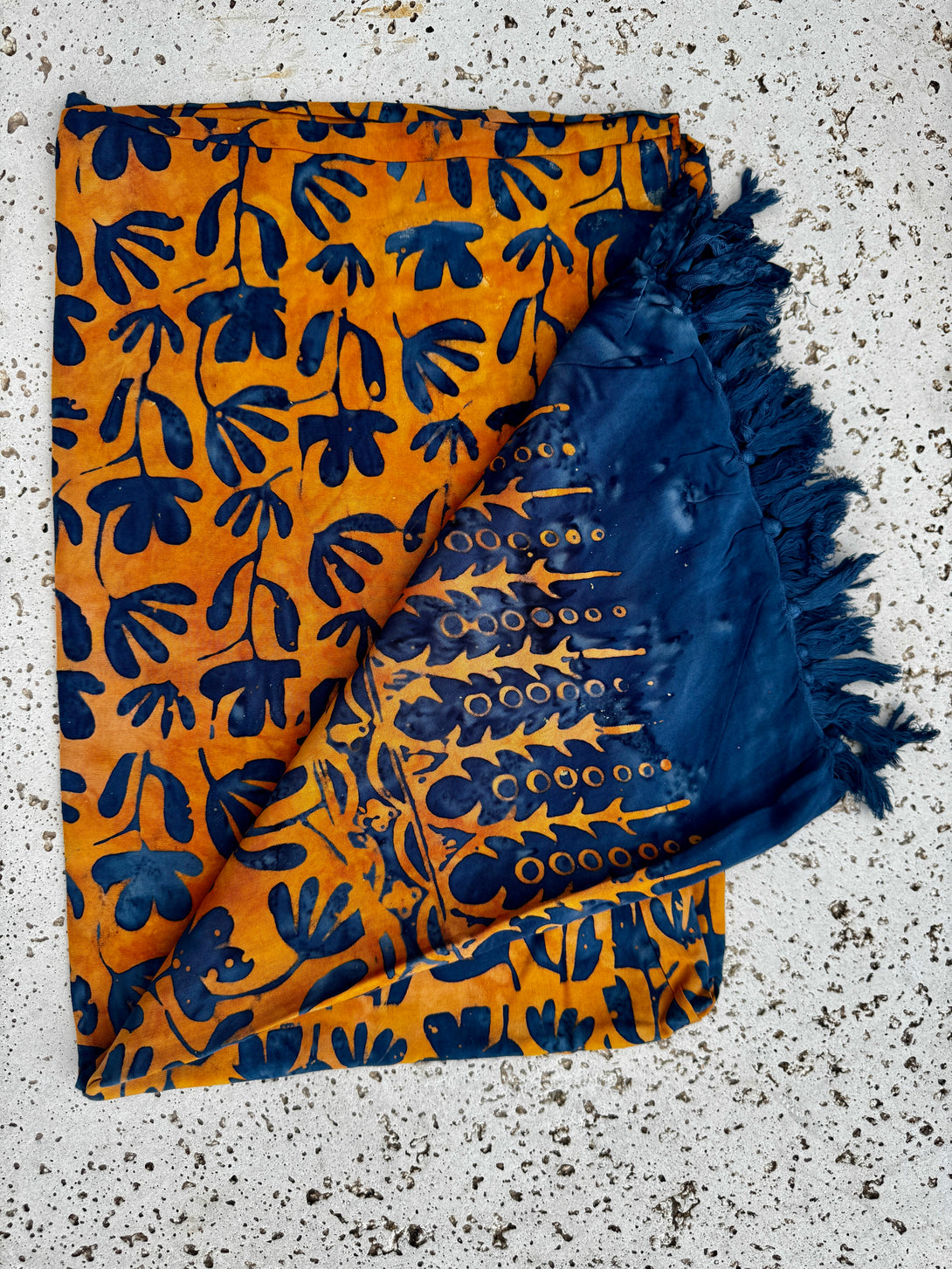 Sarong pareo e telo mare Batik viscosa-Gonna-Bijondo-Giallo-Bijondo