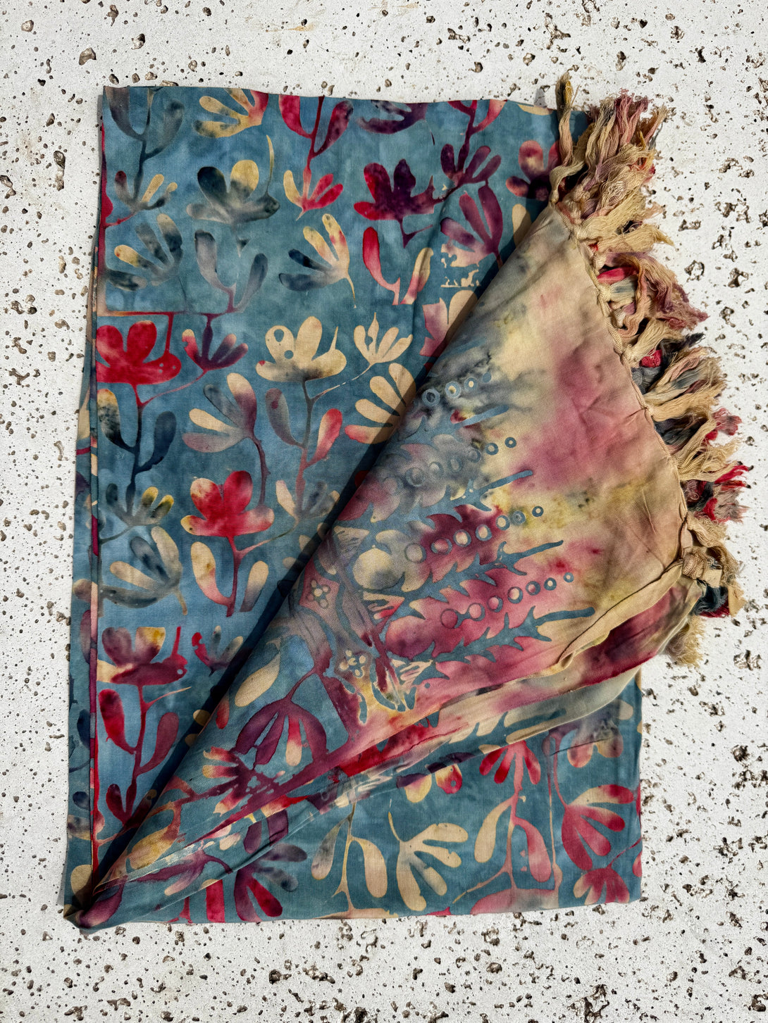 Sarong pareo e telo mare Batik viscosa-Gonna-Bijondo-Grigio-Bijondo