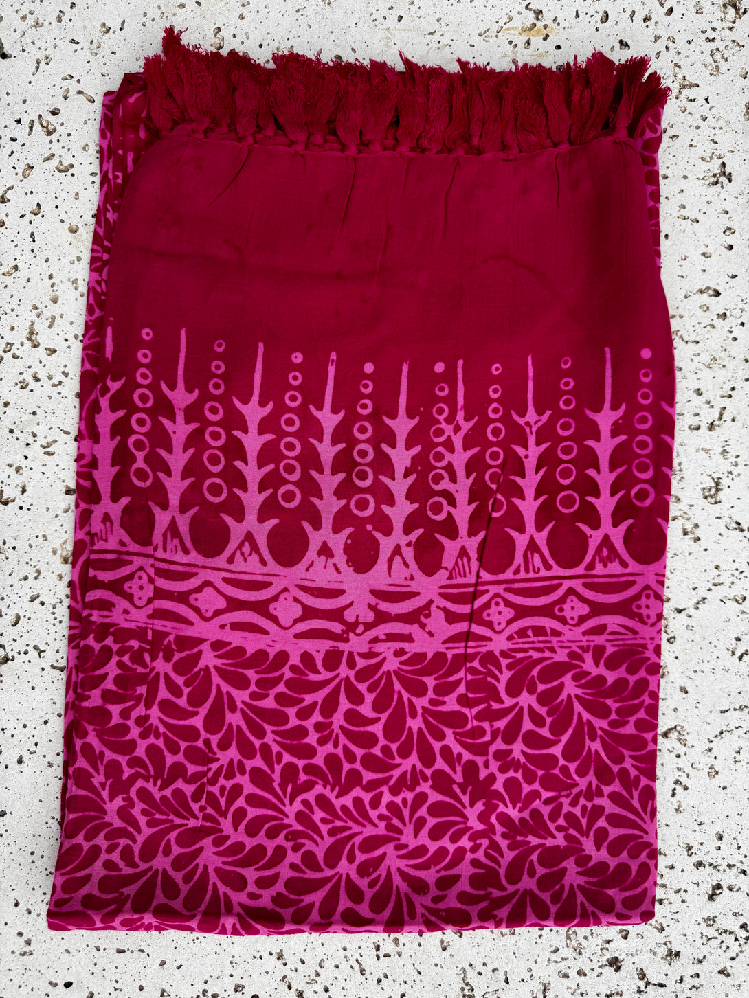 Sarong pareo e telo mare Batik viscosa-Gonna-Bijondo-Magenta-Bijondo
