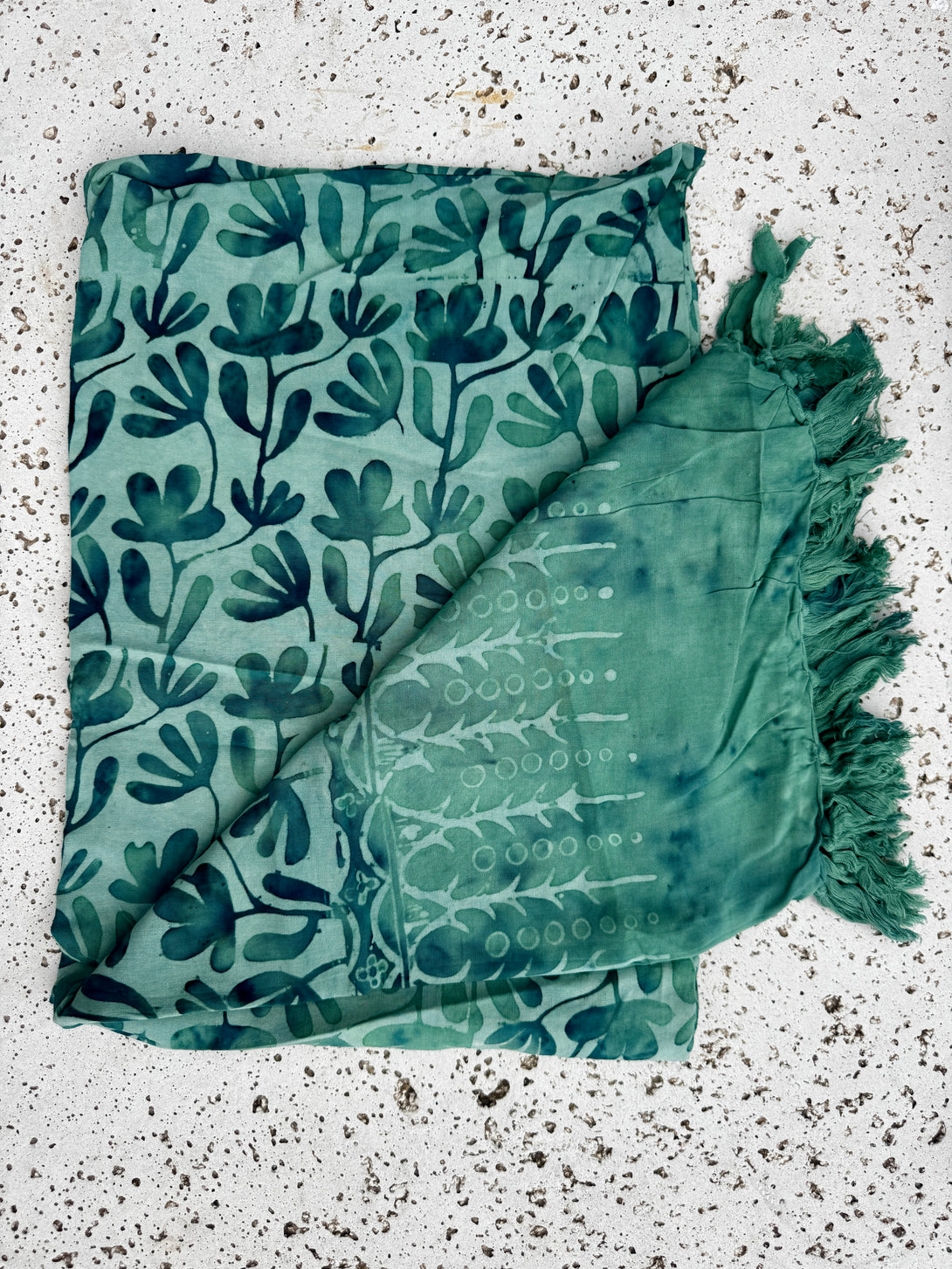 Sarong pareo e telo mare Batik viscosa-Gonna-Bijondo-Menta-Bijondo