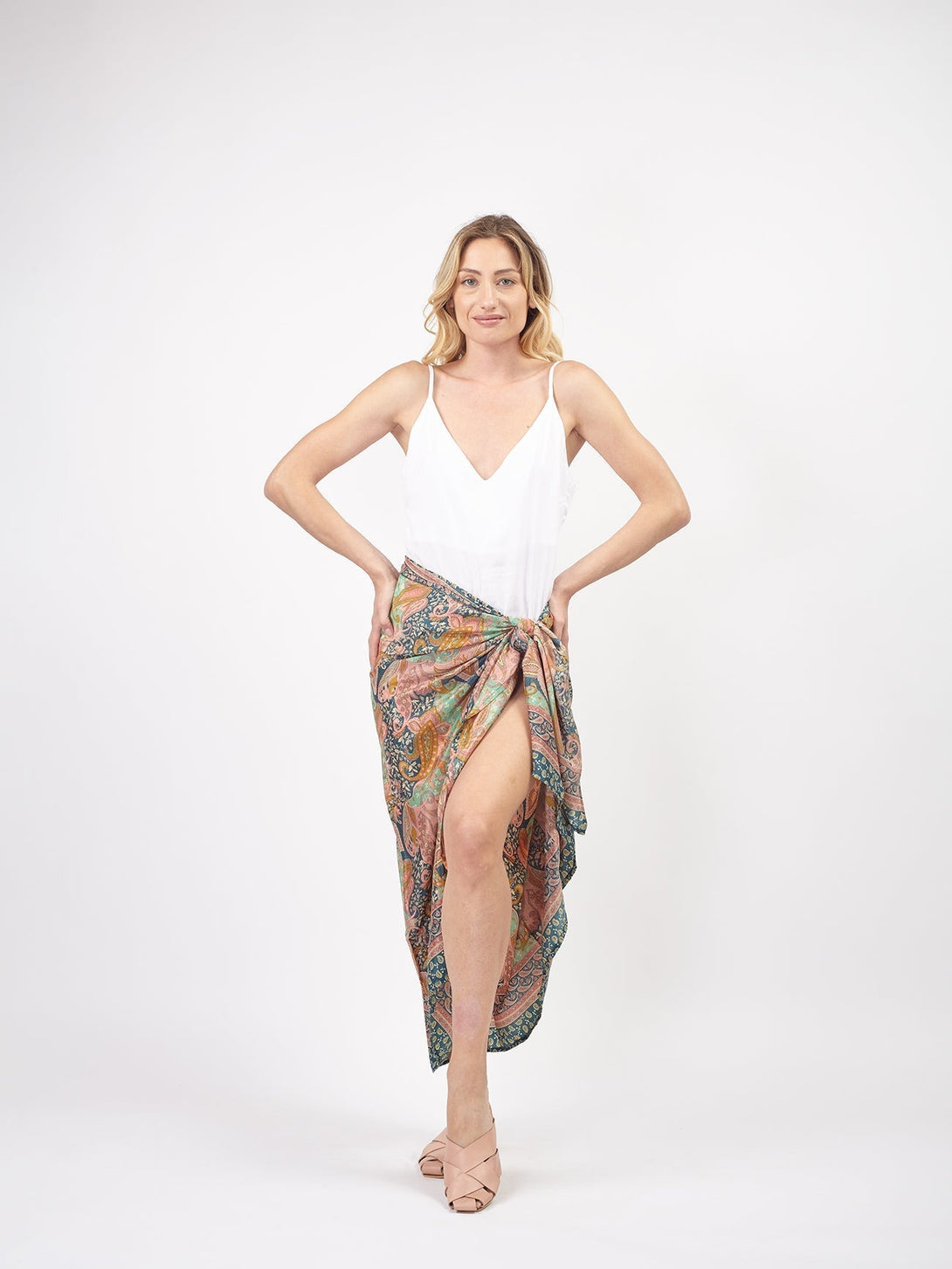 Sciarpa Pareo in seta Kauane - cashmere - Bijondo