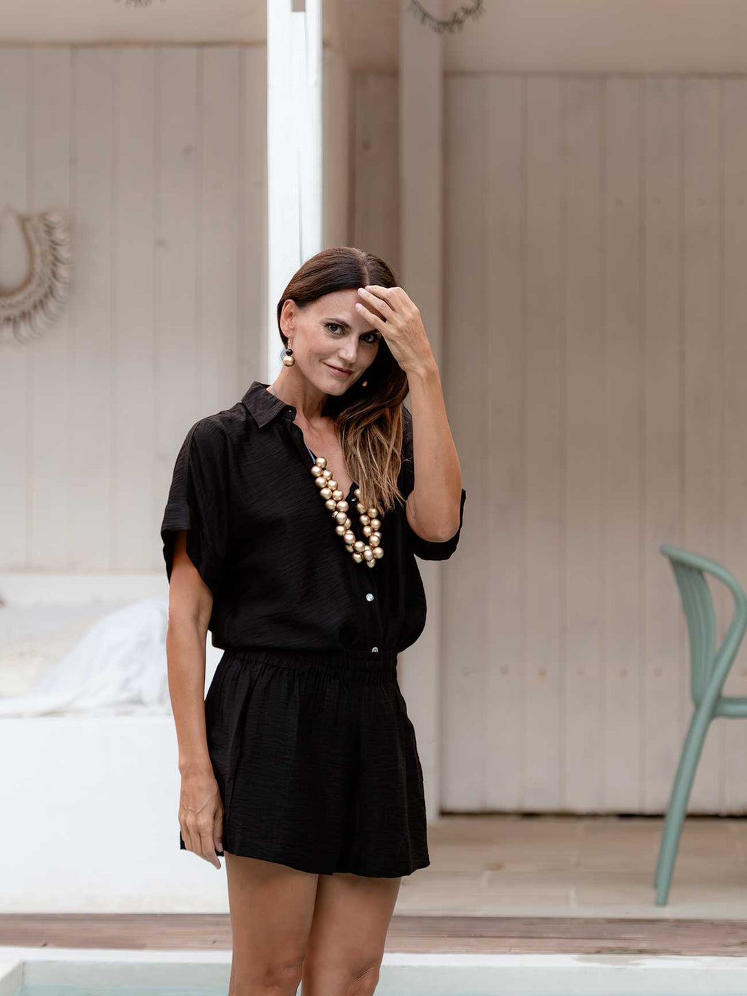 Set Shorts & Camicia Sally viscosa-Set-Bijondo-Bijondo