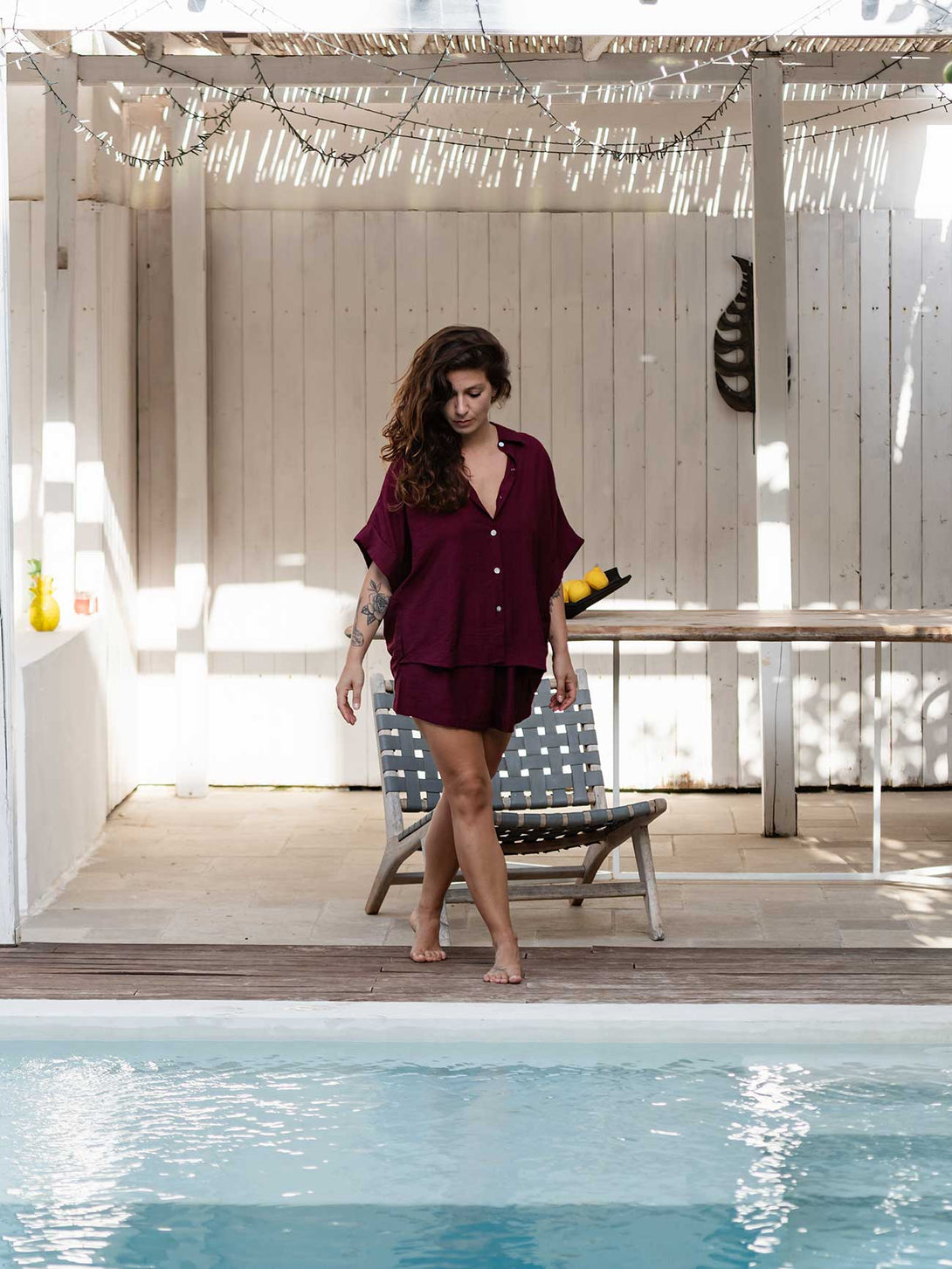 Set Shorts & Camicia Sally viscosa-Set-Bijondo-Bijondo