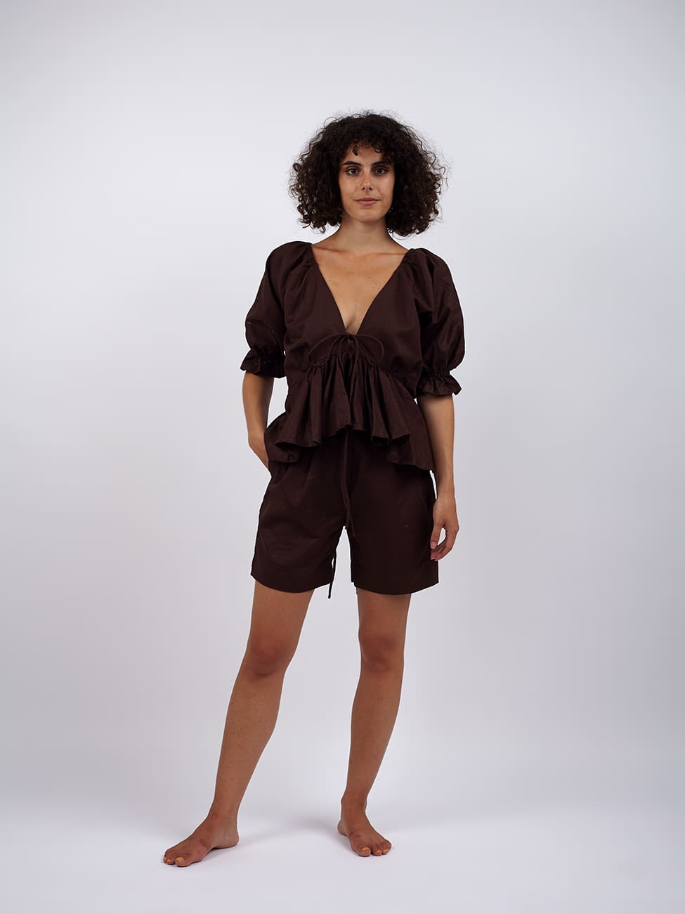 Shorts Santu - marrone - Bijondo