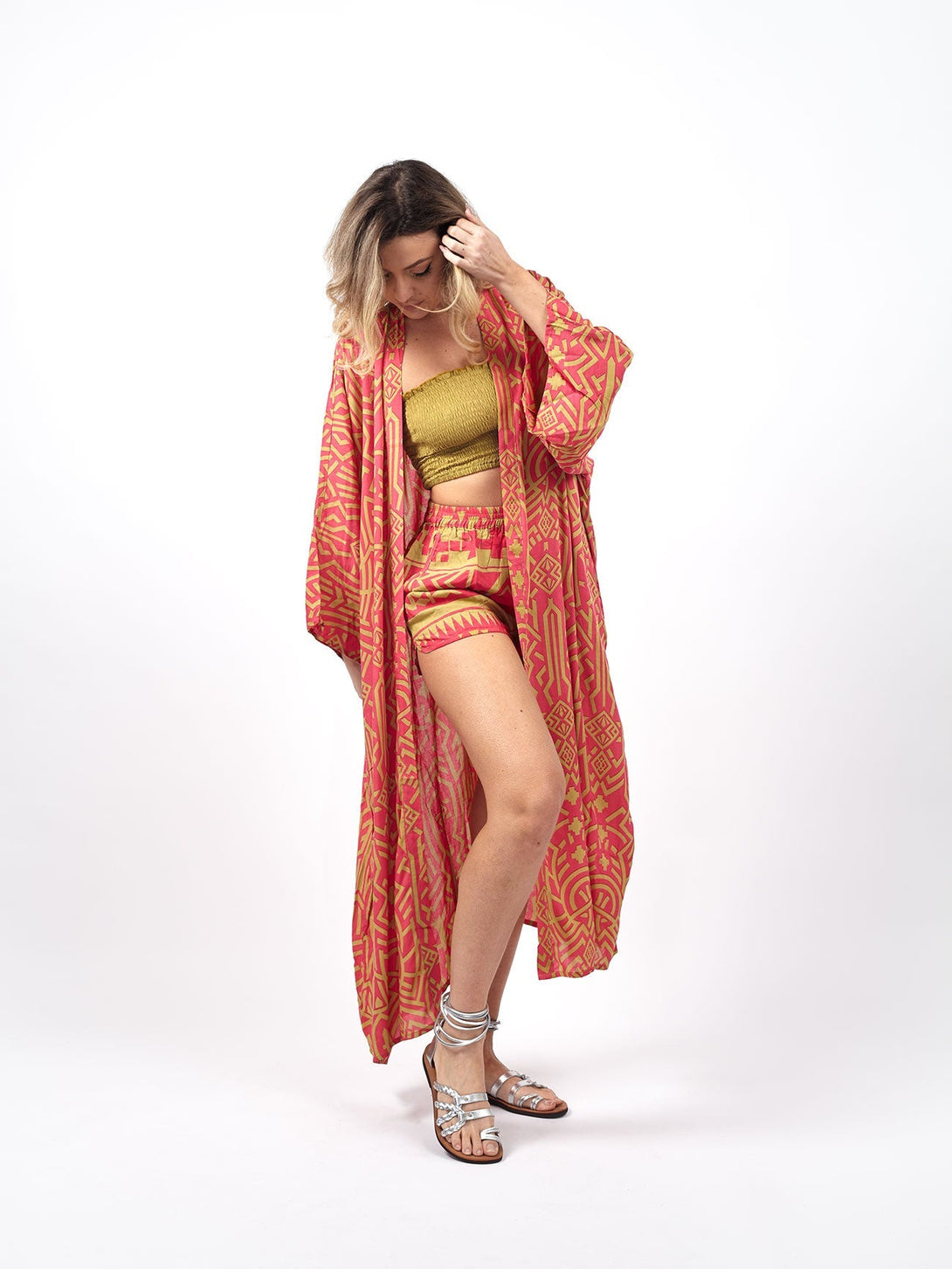 Shorts rayon con tasche Barbara-fucsia-Bijondo