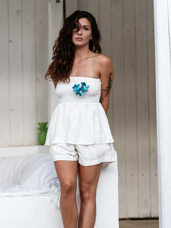 Top "Lena" in Viscosa Lucida-top-Bijondo-Bianco-Bijondo