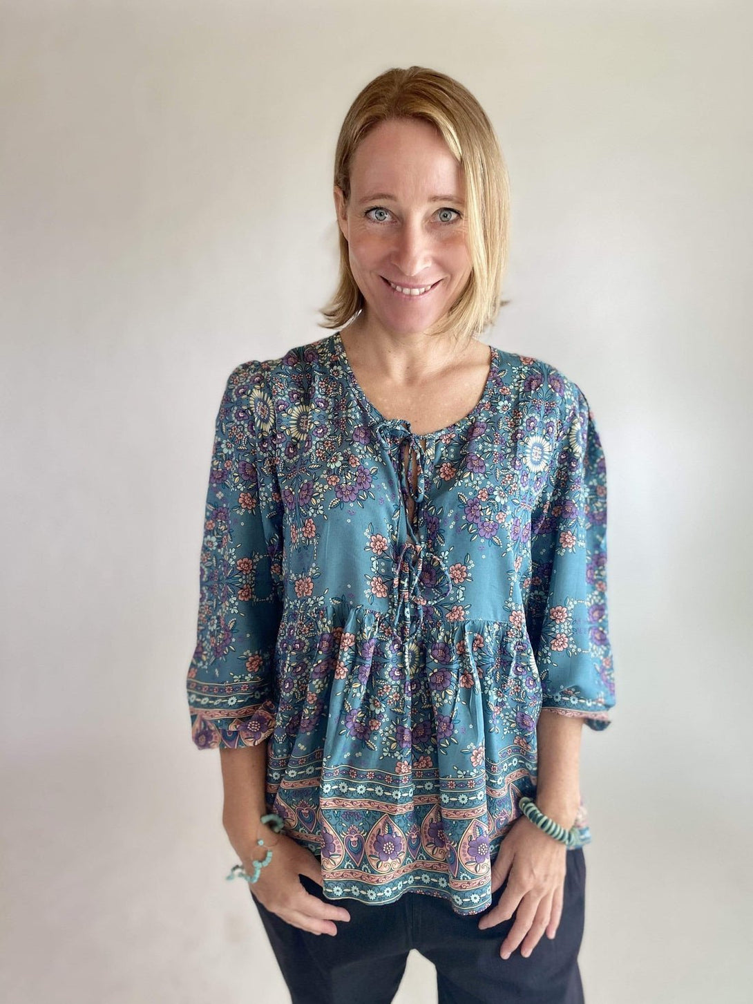 Top Megan - petrolio - Bijondo