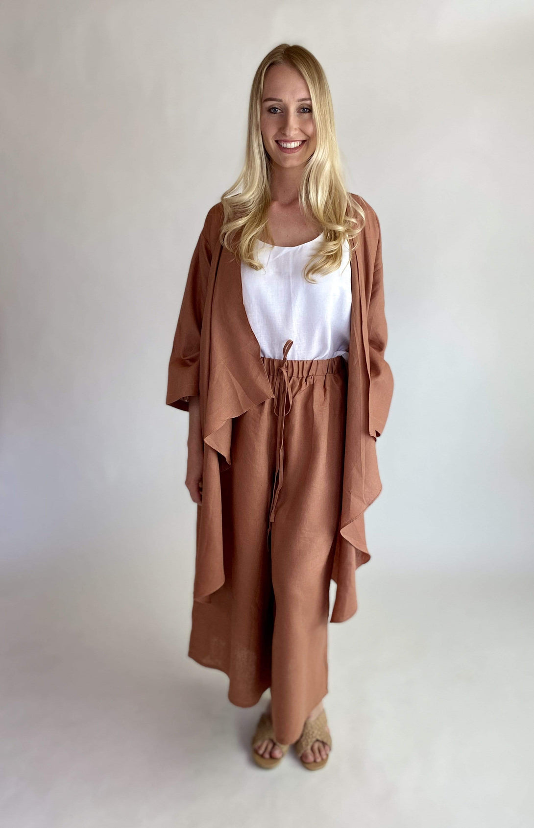 Top Yara Lino - bianco - Bijondo