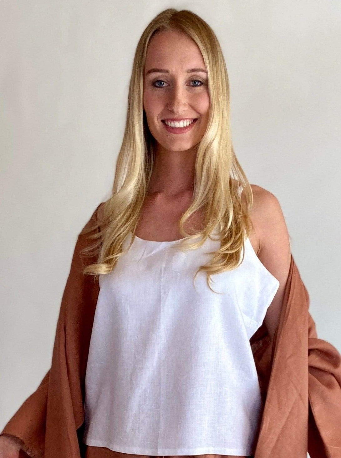 Top Yara Lino - bianco - Bijondo