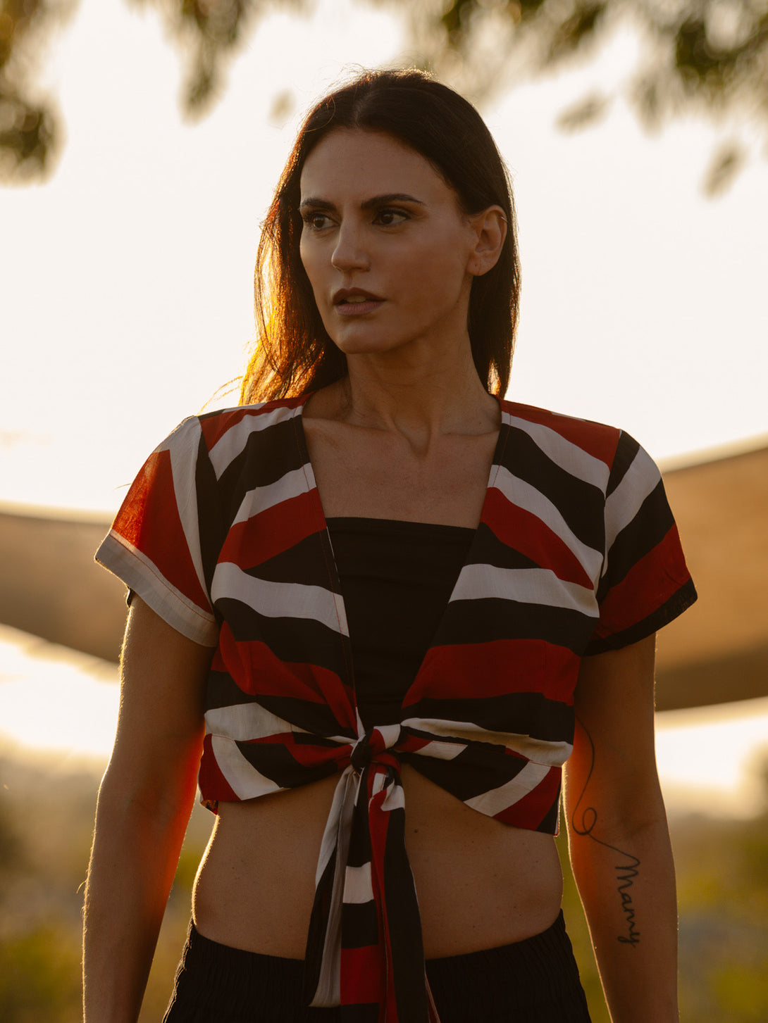 Top corto wrap viscosa Paula-top-WhyY-Bordeaux-taglia unica-Bijondo