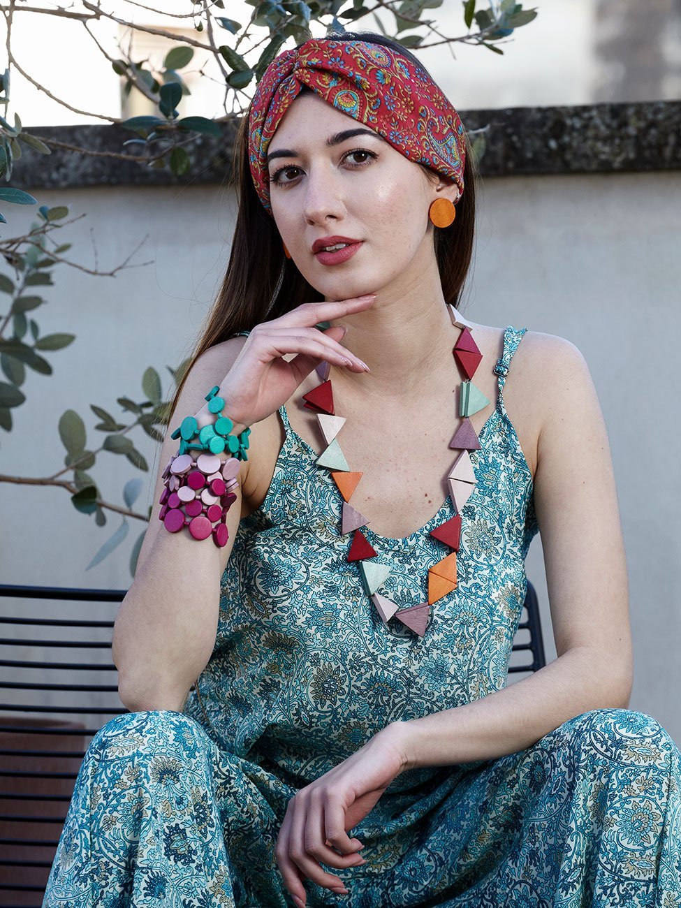 Top in seta Kamala - nero - Bijondo