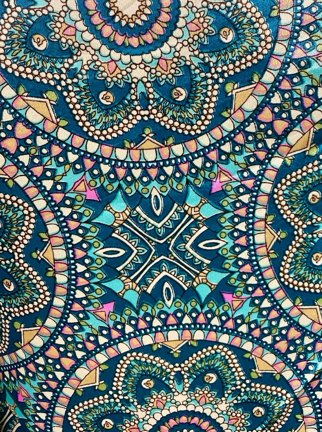 Top in seta fantasia floreale Almarosa-Top-WhyY-petrolio-taglia unica-Bijondo