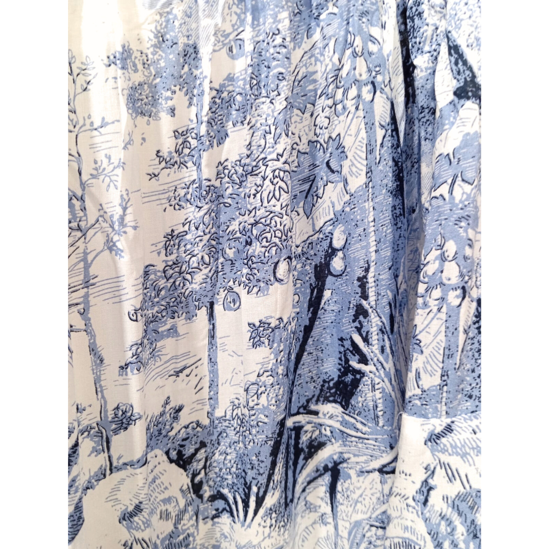 Top manica a ventaglio scollo bardot Iris-celeste-taglia unica-Bijondo