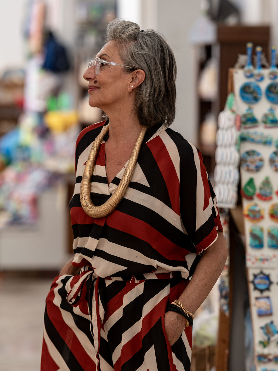 Top rayon Paula-top-Bijondo-Bordeaux-taglia unica-Bijondo