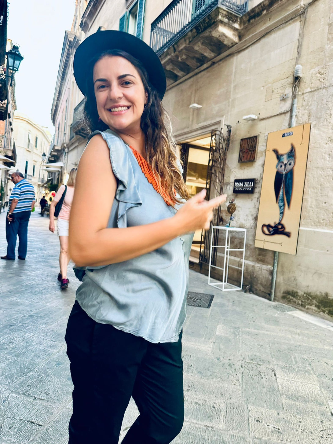 Top rouches schiena scoperta Perla-grigio perla-S-Bijondo