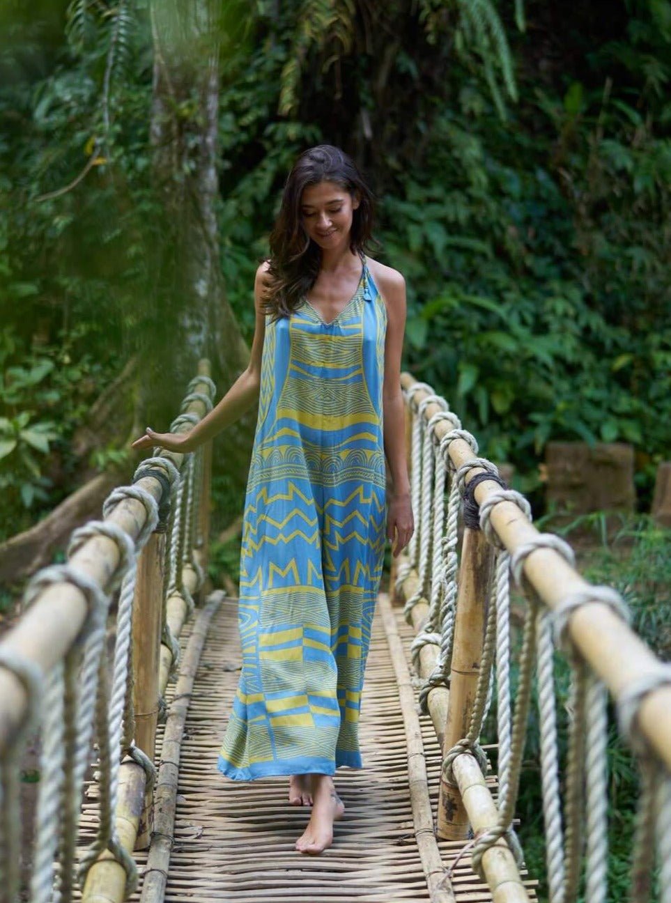 Tuta Dani rayon leggero - azzurro - Bijondo