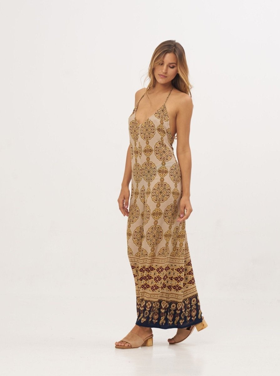 Tuta Dani rayon leggero - beige - Bijondo