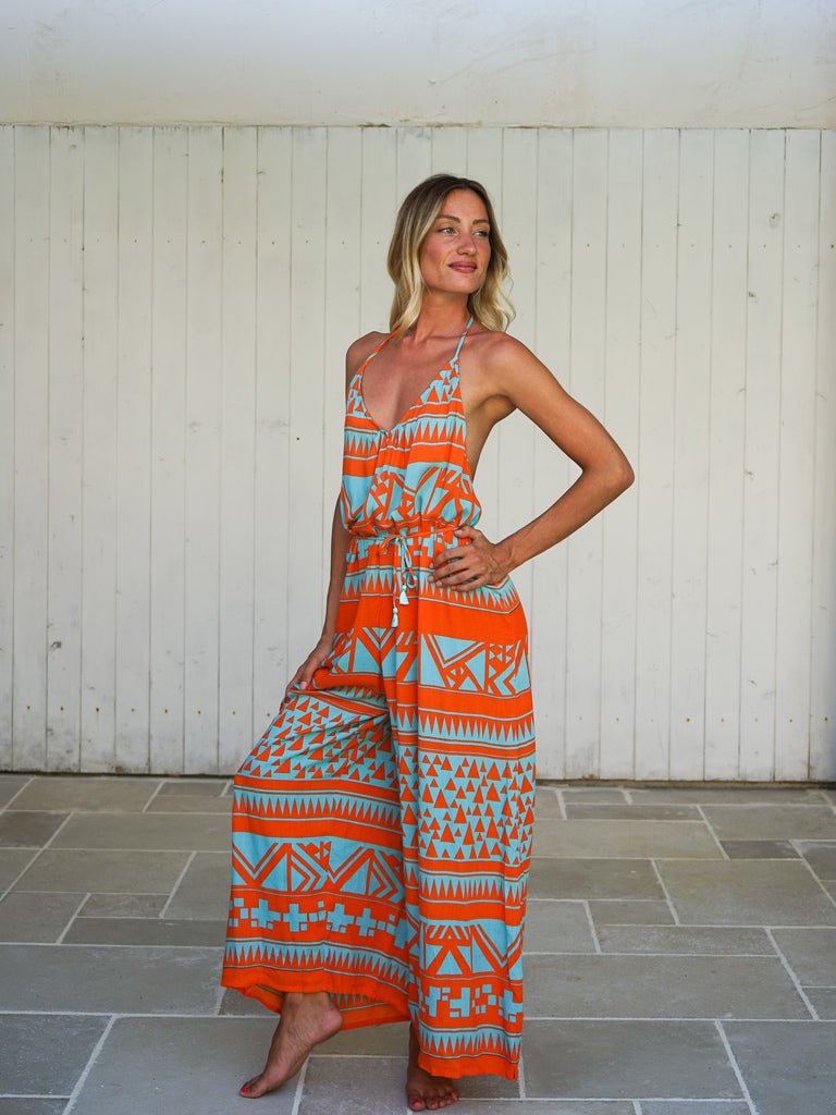 Tuta Dani rayon leggero - arancio - Bijondo