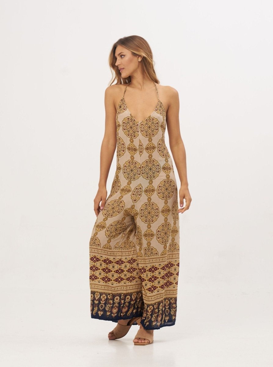 Tuta Dani rayon leggero - beige - Bijondo