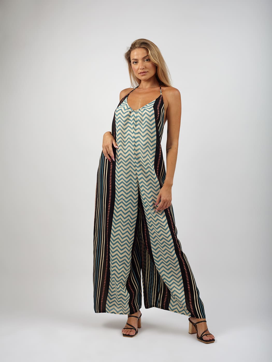 Tuta Dani rayon leggero - celeste - Bijondo