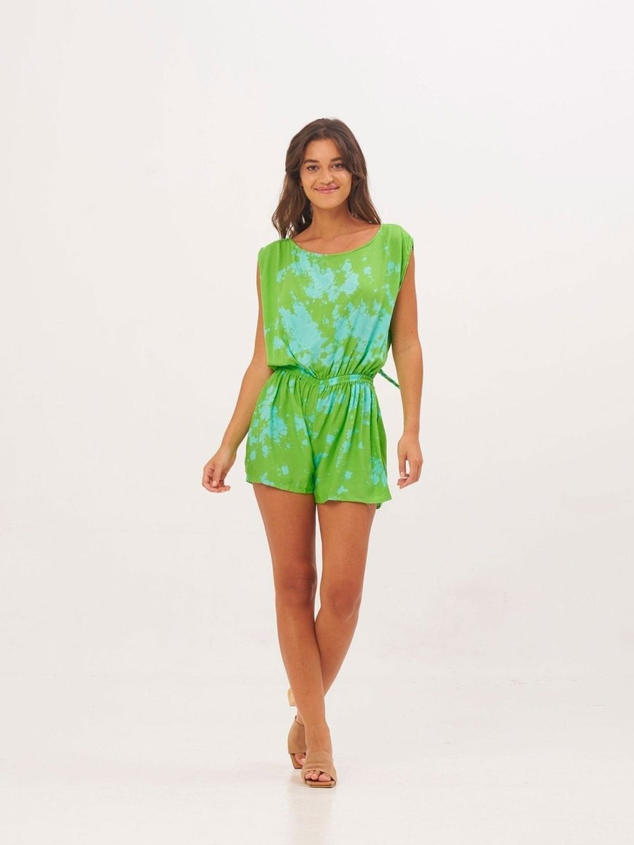 Tuta Delphine Tie Dye - verde - Bijondo