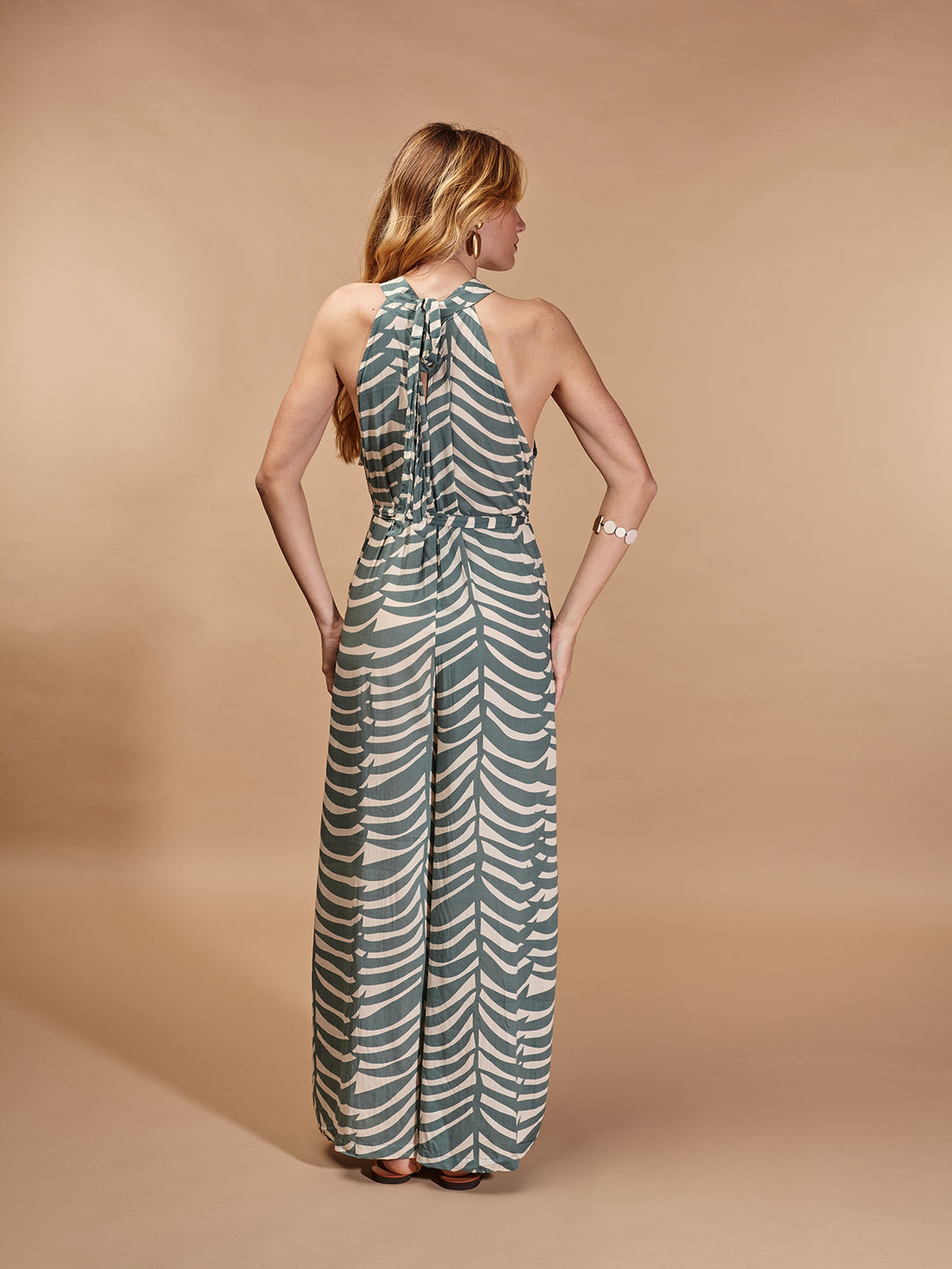 Tuta Halter top gamba larga con cintura Veronica-Tuta-WhyY-Bijondo