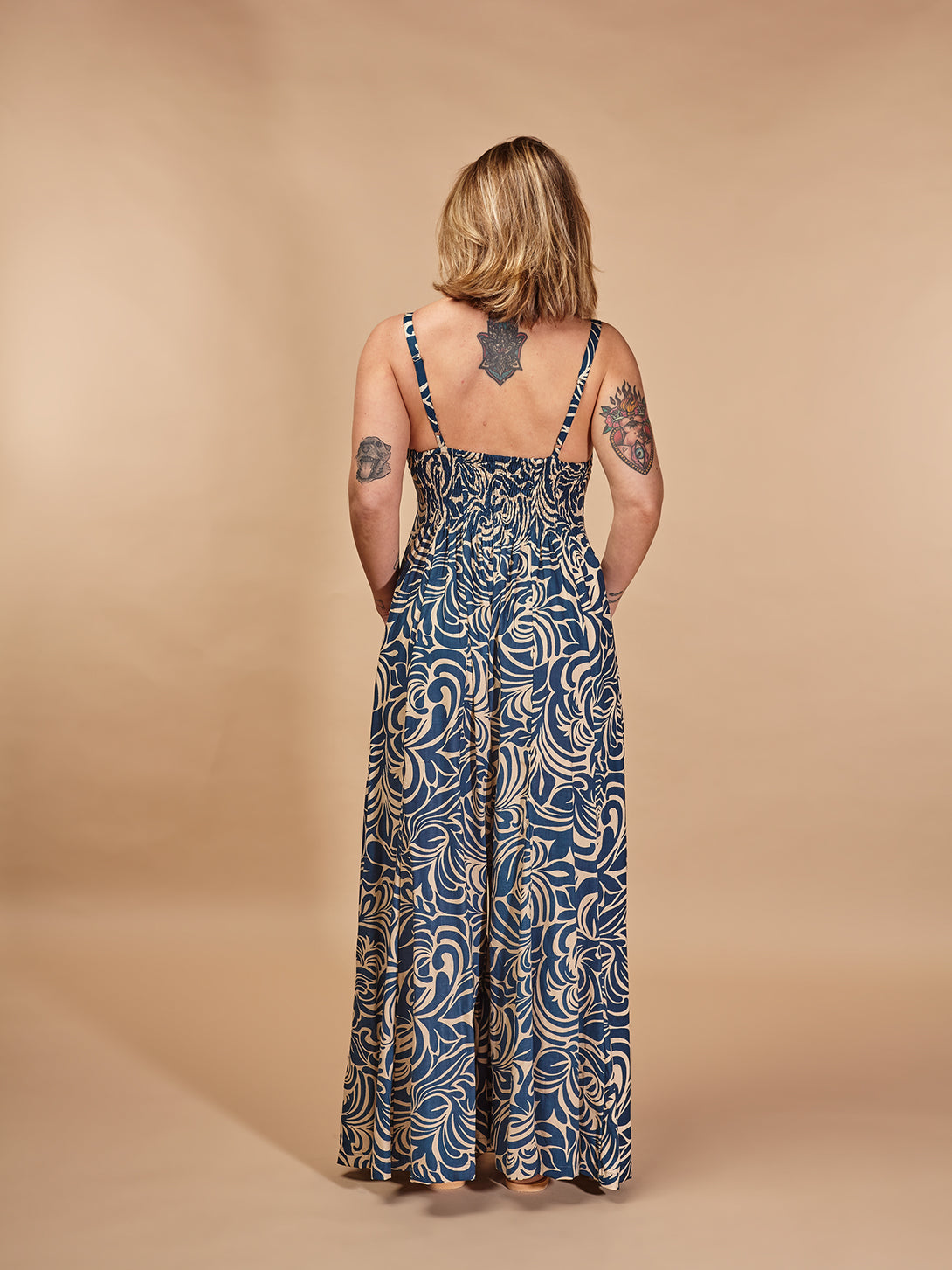 Tuta bretelle rayon gamba ampia Melita-Tuta-WhyY-Bijondo