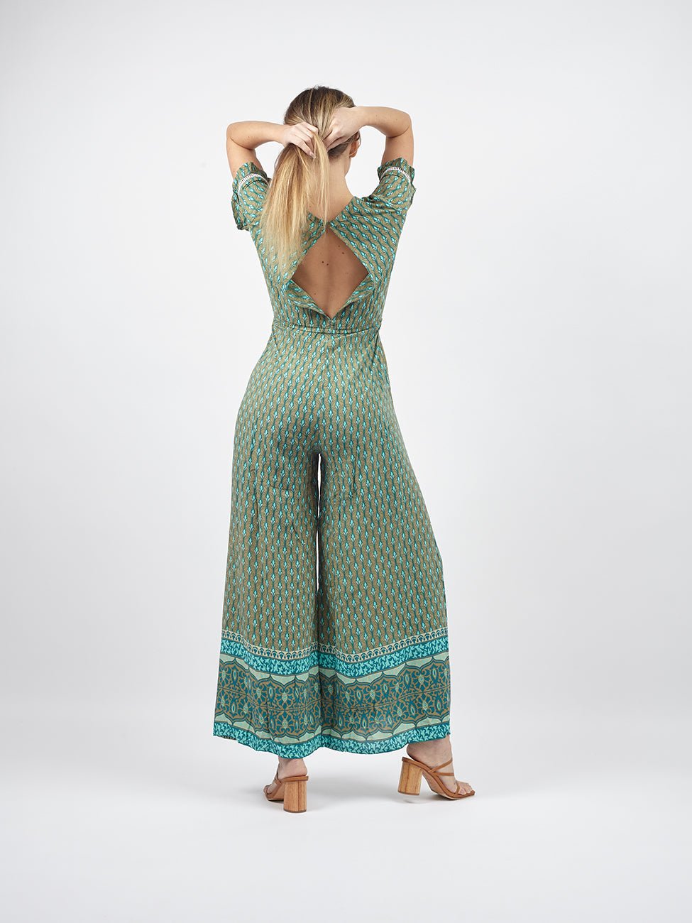 Tuta pantalone a palazzo stile Thai Uzma - rosa - Bijondo