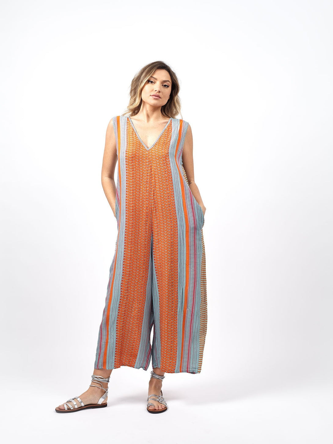 Tuta rayon Selena-arancione-Bijondo