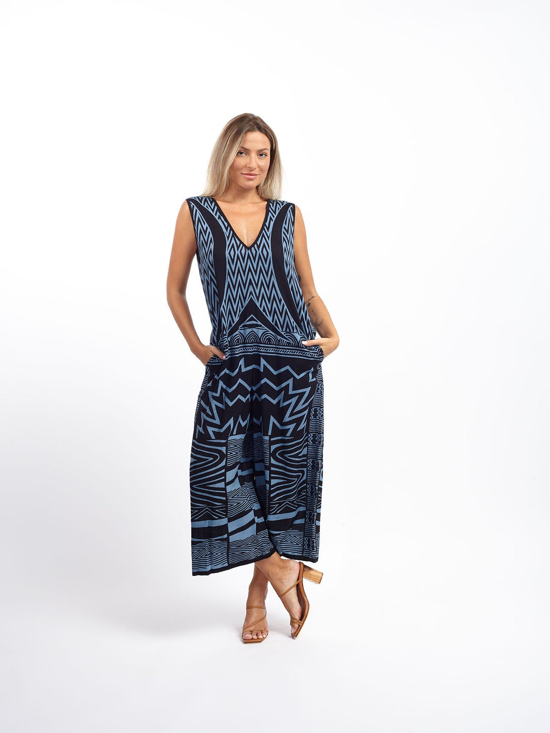 Tuta rayon Selena-celeste-S-M-Bijondo