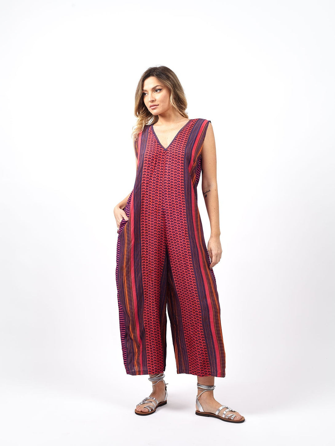 Tuta rayon Selena-magenta-Bijondo