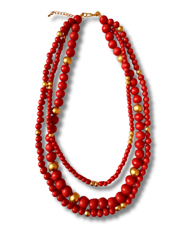 Collana legno regolabile X-mas metallic 🎄