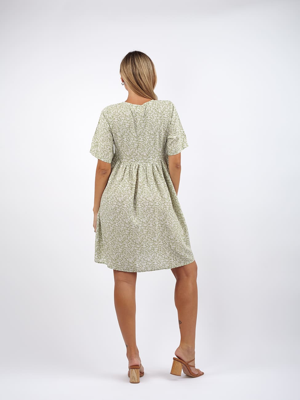 Vestito Babydoll Molly - verde - Bijondo