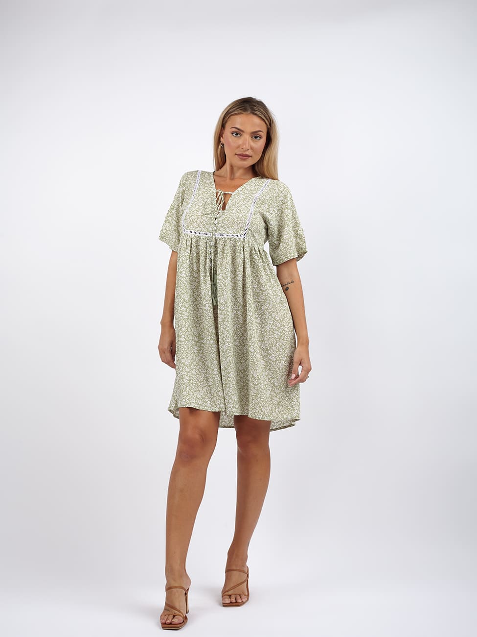 Vestito Babydoll Molly - verde - Bijondo