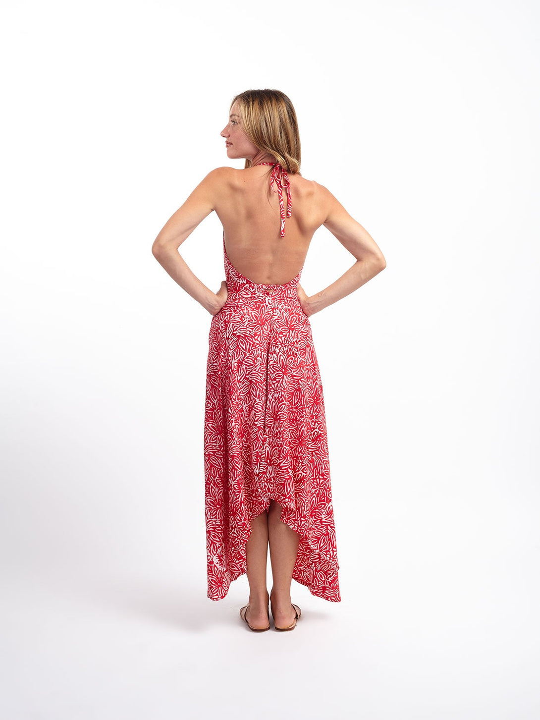 Vestito Batik-rosso-taglia unica-Bijondo