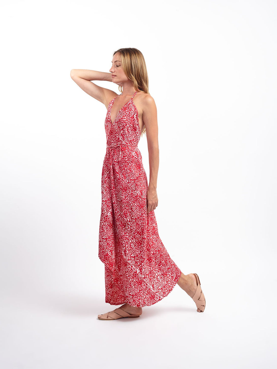 Vestito Batik-rosso-taglia unica-Bijondo