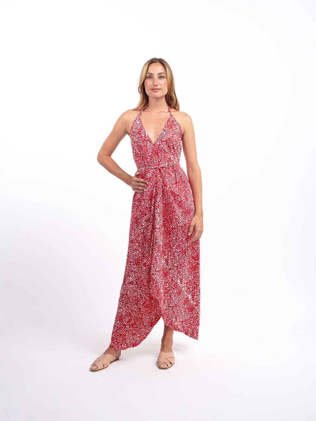 Vestito Batik-rosso-taglia unica-Bijondo