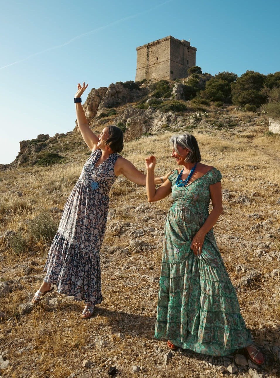 Vestito Blaise Seta - pesca - Bijondo