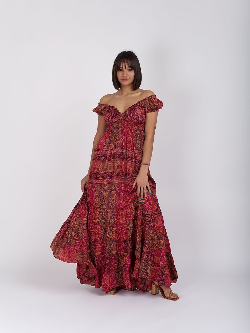 Vestito Blaise Seta - rosso - Bijondo