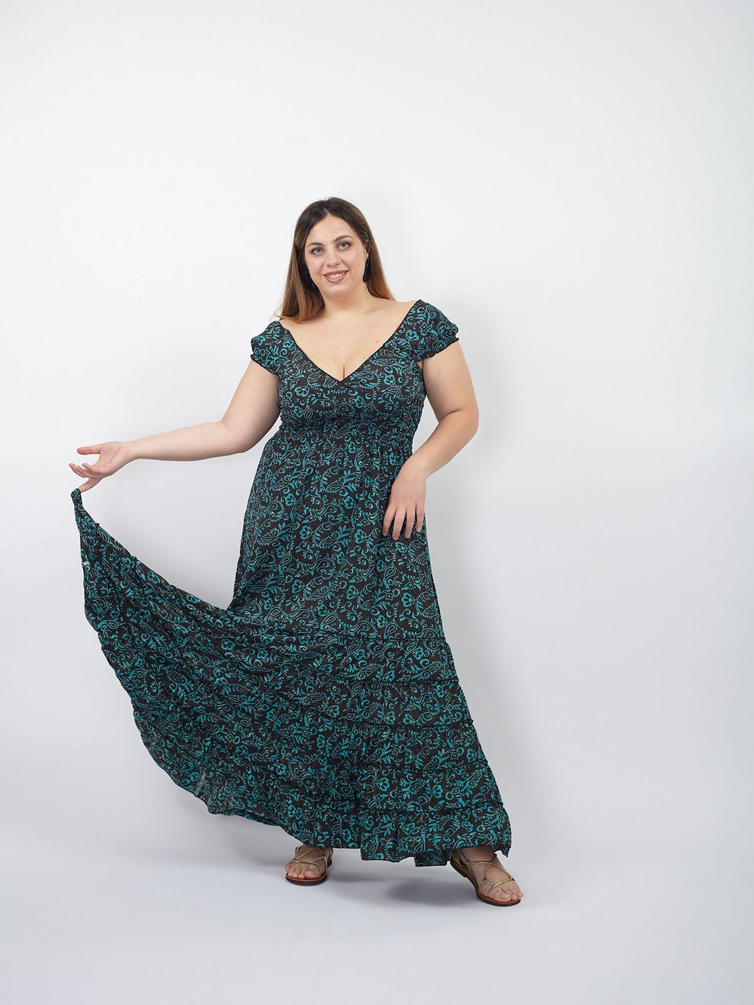 Vestito Blaise Seta-nero-Bijondo