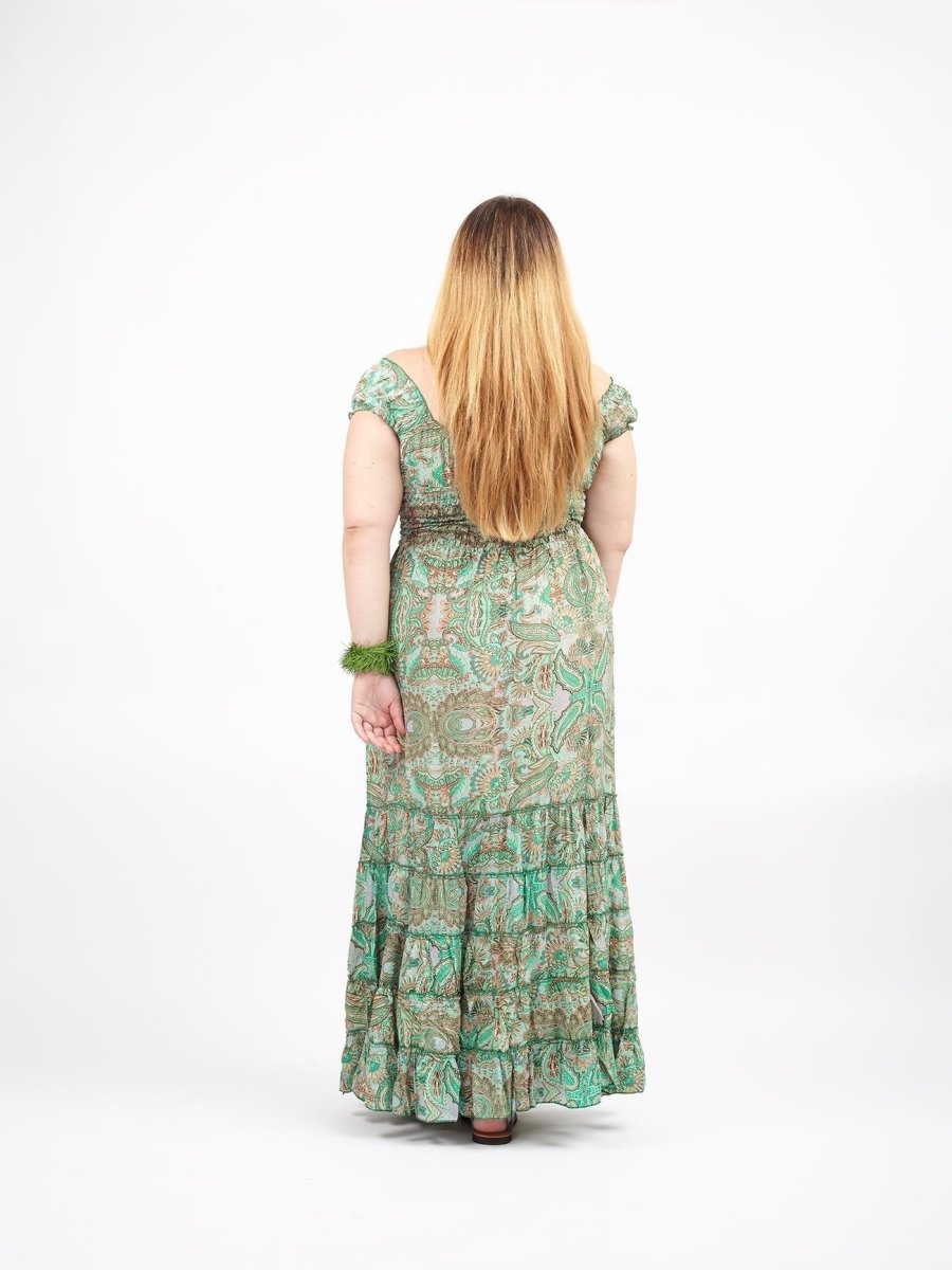 Vestito Blaise Seta - verde - Bijondo