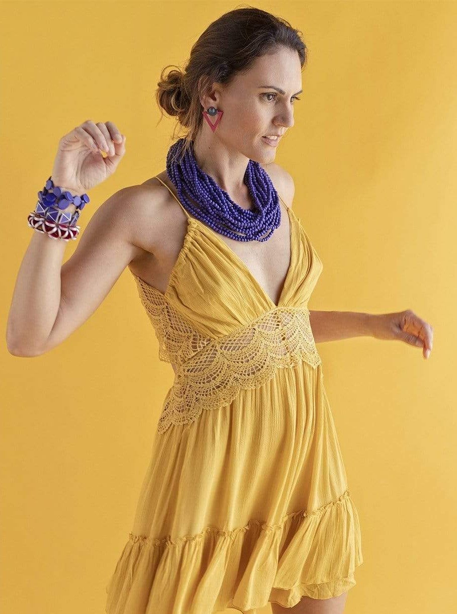 Vestito Butterfly - giallo - Bijondo