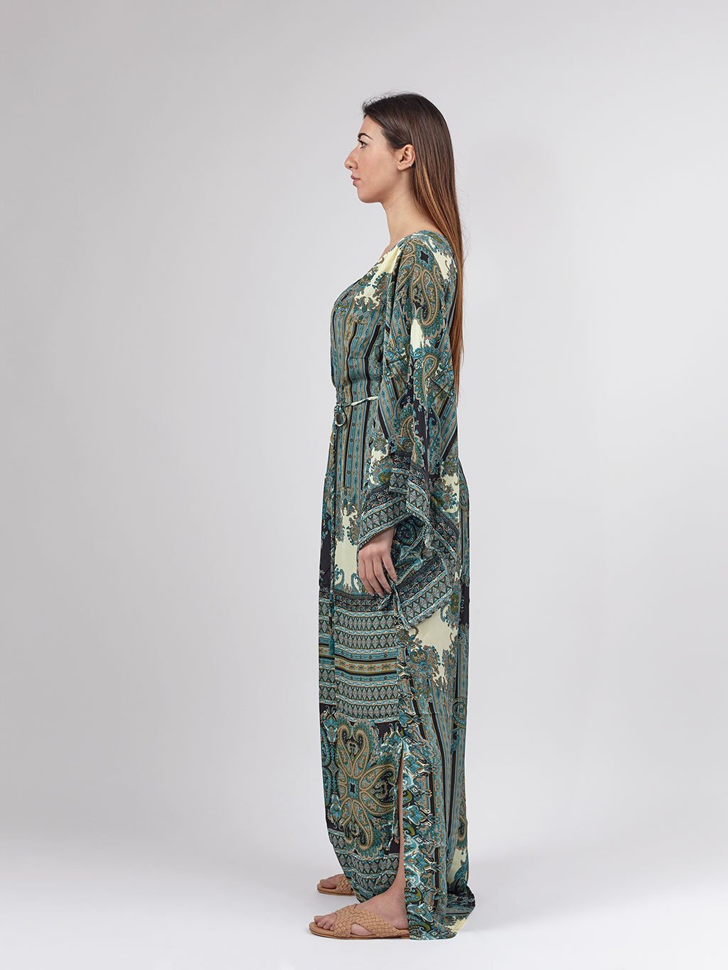 Vestito Caftano Linda - verde - Bijondo