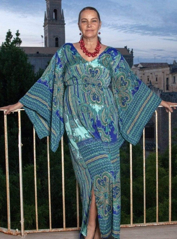 Vestito Caftano Linda - turchese - Bijondo