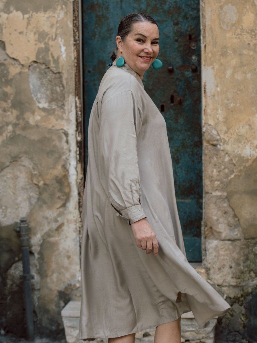 Vestito Camicione over Augusta - magenta - Bijondo