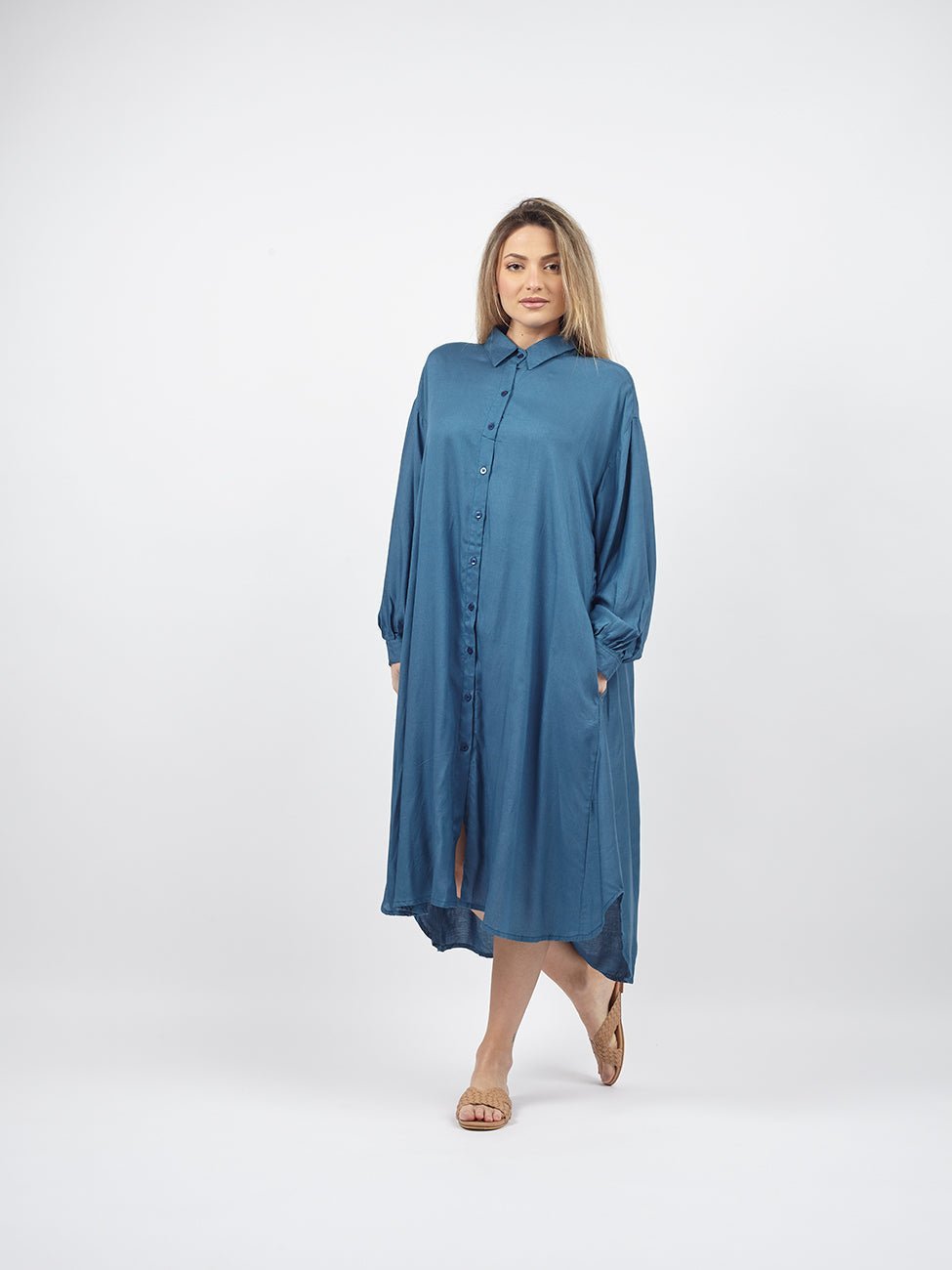 Vestito Camicione over Augusta - nero optical - Bijondo