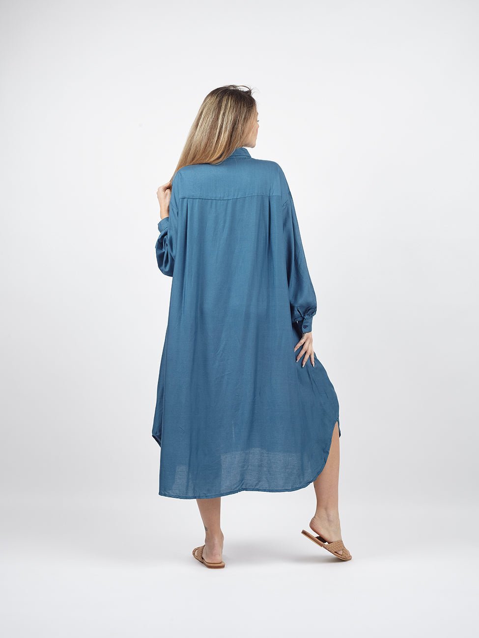 Vestito Camicione over Augusta - ottanio - Bijondo