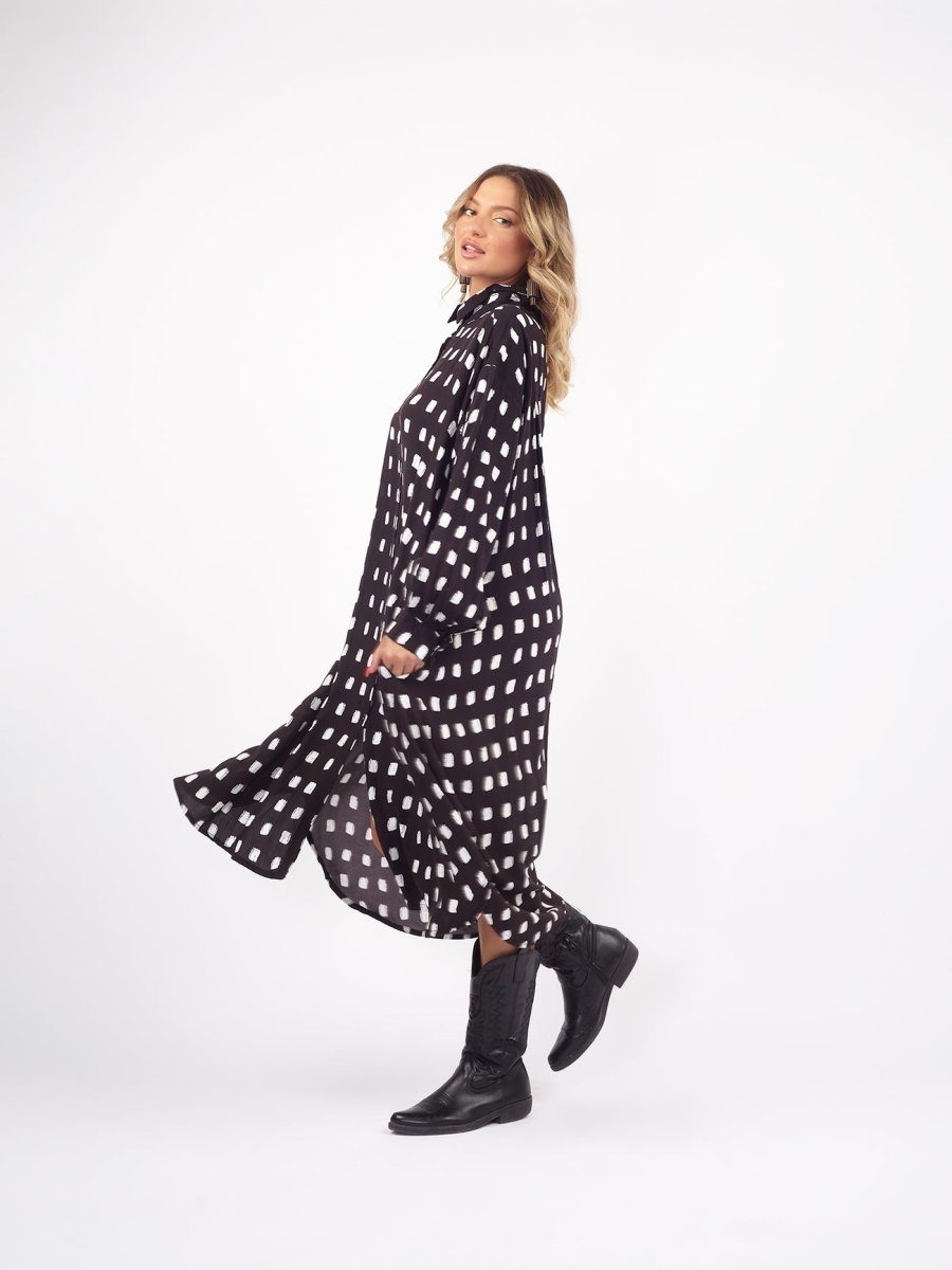 Vestito Camicione over Augusta - nero - Bijondo